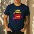 School Counselor Teacher Superhero Superpower Comic Book Men's Casual T-Shirt Navy School Counselor Teacher Superhero Superpower Comic Book Men's Casual T-Shirt Navy