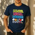 School Social Worker Teacher Caseworker Public Servant LSW Men's Casual T-Shirt Navy School Social Worker Teacher Caseworker Public Servant LSW Men's Casual T-Shirt Navy