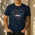 School For Teachers Students Monitor Recess Crew Team Men's Casual T-Shirt Navy