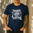 Science Because Figuring Things Out Teacher Pro Scientific Men's Casual T-Shirt Navy Science Because Figuring Things Out Teacher Pro Scientific Men's Casual T-Shirt Navy