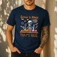 Science Is Magic Halloween Skeleton Students Teacher Men's Casual T-Shirt Navy Science Is Magic Halloween Skeleton Students Teacher Men's Casual T-Shirt Navy