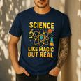 Science Like Magic But Real Nerdy Teacher Men's Casual T-Shirt Navy Science Like Magic But Real Nerdy Teacher Men's Casual T-Shirt Navy