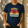Science Like Magic But Real Science Teacher Graphics Geek Men's Casual T-Shirt Navy