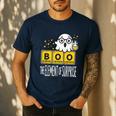 Science Teacher Halloween Elements Of Surprise Chemistry Men's Casual T-Shirt Navy
