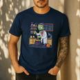 Science Teacher Halloween Shirt Zombie Chemistry Scientist Men's Casual T-Shirt Navy Science Teacher Halloween Shirt Zombie Chemistry Scientist Men's Casual T-Shirt Navy