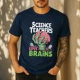 Science Teachers Love Brains Shirt Men Women Halloween Men's Casual T-Shirt Navy Science Teachers Love Brains Shirt Men Women Halloween Men's Casual T-Shirt Navy