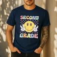 Second Grade Teachers Boys Girls Smile Face 2nd Grade Team Men's Casual T-Shirt Navy