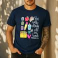 She Works Willingly With Her Hands Proverbs Daycare Teacher Men Women Men's Casual T-Shirt Navy She Works Willingly With Her Hands Proverbs Daycare Teacher Men Women Men's Casual T-Shirt Navy