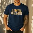 I SMELL CHILDREN Halloween Teacher Classroom I Teach Men's Casual T-Shirt Navy I SMELL CHILDREN Halloween Teacher Classroom I Teach Men's Casual T-Shirt Navy