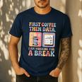 Special Education First Coffee Then Data Retro SPED Teacher Men's Casual T-Shirt Navy Special Education First Coffee Then Data Retro SPED Teacher Men's Casual T-Shirt Navy