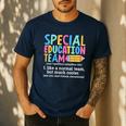 Special Education Team Definition Retro Ed Team Crew Teacher Men's Casual T-Shirt Navy