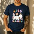 SPED Boo Crew Halloween Floral Ghost Special Ed SPED Teacher For Men Women Kids Men's Casual T-Shirt Navy SPED Boo Crew Halloween Floral Ghost Special Ed SPED Teacher For Men Women Kids Men's Casual T-Shirt Navy