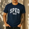 SPED Crew SPED Teacher Back To School For Women Men Men's Casual T-Shirt Navy