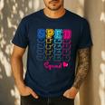 SPED Squad Proud Special Education Para Teacher Colorful Men's Casual T-Shirt Navy SPED Squad Proud Special Education Para Teacher Colorful Men's Casual T-Shirt Navy