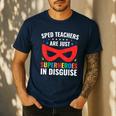SPED Teacher Are Just Superheroes Disguise Special Education Men's Casual T-Shirt Navy SPED Teacher Are Just Superheroes Disguise Special Education Men's Casual T-Shirt Navy