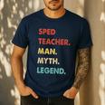 Sped Teacher Man Myth Legend Men's Casual T-Shirt Navy Sped Teacher Man Myth Legend Men's Casual T-Shirt Navy