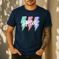 SPED Teacher Squad Lightning Bolt Special Education Men's Casual T-Shirt Navy