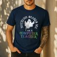 This Is My Spooky COMPUTER TEACHER Costume Don't Scare Me Men's Casual T-Shirt Navy This Is My Spooky COMPUTER TEACHER Costume Don't Scare Me Men's Casual T-Shirt Navy