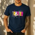 Spooky Halloween Teacher Para Counselor SPED Preppy Boo Kids Men's Casual T-Shirt Navy