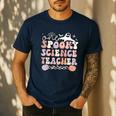 Spooky Science Teacher Halloween Science Teaching For Men Women Men's Casual T-Shirt Navy