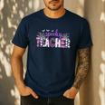 Spooky Teacher Halloween Costume Women Spooky Teacher Men's Casual T-Shirt Navy