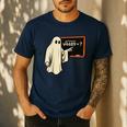 Square Root 67 Ghost Math Teacher 4489 Meme Halloween Men's Casual T-Shirt Navy Square Root 67 Ghost Math Teacher 4489 Meme Halloween Men's Casual T-Shirt Navy