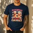 My Student Are Smart Cookies Pjs Christmas Xmas Teacher Men's Casual T-Shirt Navy