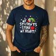 My Students Stole My Heart School Teacher Christmas Men Women Kids Men's Casual T-Shirt Navy