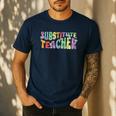 Substitute Teacher Women Back To School Substitute Teacher Men's Casual T-Shirt Navy Substitute Teacher Women Back To School Substitute Teacher Men's Casual T-Shirt Navy
