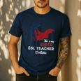 This Is My Super ESL Teacher Costume Lazy Halloween Men's Casual T-Shirt Navy