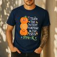 I Teach The Cutest Pumpkins In Patch Pre-K Halloween Teacher Men's Casual T-Shirt Navy