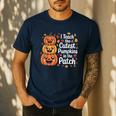 i Teach The Cutest Pumpkins In The Patch Teacher Halloween Men's Casual T-Shirt Navy i Teach The Cutest Pumpkins In The Patch Teacher Halloween Men's Casual T-Shirt Navy