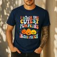 I Teach The Cutest Pumpkins In The Patch Teacher Men's Casual T-Shirt Navy