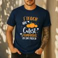 I Teach The Cutest Pumpkins In The Patch Teacher School For Men Women Kids Men's Casual T-Shirt Navy I Teach The Cutest Pumpkins In The Patch Teacher School For Men Women Kids Men's Casual T-Shirt Navy