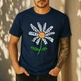 Teach Love Inspire Teachers Inspirational Flower Teachers Men's Casual T-Shirt Navy Teach Love Inspire Teachers Inspirational Flower Teachers Men's Casual T-Shirt Navy