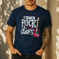 I Teach Rock Stars Music Teacher Guitar Player Men's Casual T-Shirt Navy I Teach Rock Stars Music Teacher Guitar Player Men's Casual T-Shirt Navy