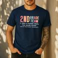Teacher 2ND Grade Team Like a Normal Team But Much Cooler Men's Casual T-Shirt Navy