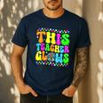 This Teacher 80s 90s Teachers's Day Glows Last Day Of School Men's Casual T-Shirt Navy This Teacher 80s 90s Teachers's Day Glows Last Day Of School Men's Casual T-Shirt Navy