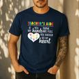Teacher Aide Appreciation Cute Heart Tee For Women Men's Casual T-Shirt Navy
