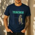 I Am A Teacher Alcoholic Cat Beer Feline Men Women Men's Casual T-Shirt Navy