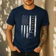 Teacher American Flag Teacher's Day Teaching Men's Casual T-Shirt Navy Teacher American Flag Teacher's Day Teaching Men's Casual T-Shirt Navy