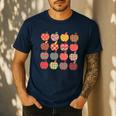 Teacher Apple Back To School Art For School Supplies Men's Casual T-Shirt Navy Teacher Apple Back To School Art For School Supplies Men's Casual T-Shirt Navy