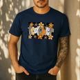 Teacher Appreciation Boho Floral Leopard Checkered Men's Casual T-Shirt Navy Teacher Appreciation Boho Floral Leopard Checkered Men's Casual T-Shirt Navy