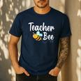 Teacher Bee Bumblebee Back To School Men's Casual T-Shirt Navy Teacher Bee Bumblebee Back To School Men's Casual T-Shirt Navy