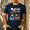 Teacher Besties Because Going Crazy Alone Is Not Fun Men's Casual T-Shirt Navy