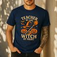 Teacher By Day Witch By Night Halloween Teacher Witch Men's Casual T-Shirt Navy Teacher By Day Witch By Night Halloween Teacher Witch Men's Casual T-Shirt Navy