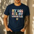 Teacher My Dog Ate My Lesson Plan Teacher Lesson Plan Men's Casual T-Shirt Navy Teacher My Dog Ate My Lesson Plan Teacher Lesson Plan Men's Casual T-Shirt Navy