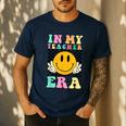 In My Teacher Era Retro Back To School Teacher Student Men's Casual T-Shirt Navy In My Teacher Era Retro Back To School Teacher Student Men's Casual T-Shirt Navy