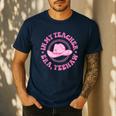 In My Teacher Era Yeehaw Pink Teacher Western Cowgirl Men's Casual T-Shirt Navy In My Teacher Era Yeehaw Pink Teacher Western Cowgirl Men's Casual T-Shirt Navy