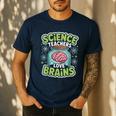 Teacher Halloween Costume Science Teachers Love Brains Men's Casual T-Shirt Navy Teacher Halloween Costume Science Teachers Love Brains Men's Casual T-Shirt Navy
